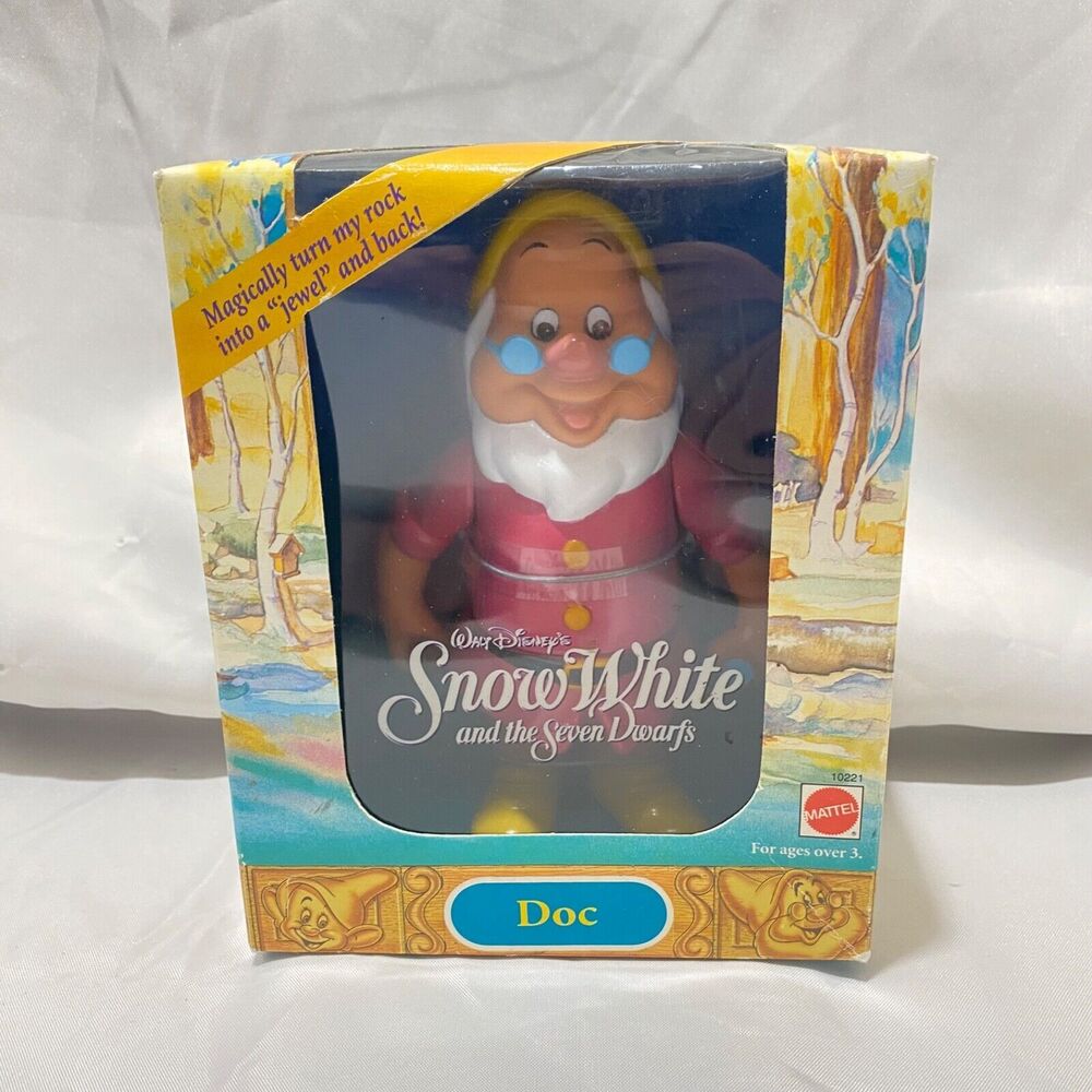1992 Mattel Disney Snow White and the 7 Dwarfs Doc Doll Magic Color Change - Picture 2 of 9